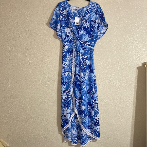 America & Beyond Dresses & Skirts - America and Beyond Blue and White Maxi Dress NWT Size M